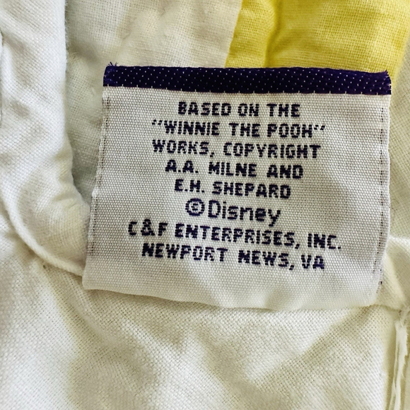 VTG Disney Pooh 100 Acre Collection FULL Patchwork Quilt w/ Two Standard Shams - Picture 7 of 15